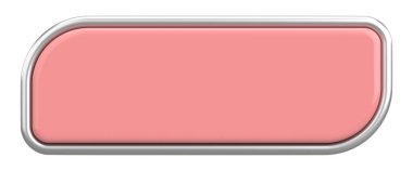 Üç boyutlu düğme. Boş tuş. 3B illüstrasyon.