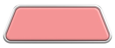 Üç boyutlu düğme. Boş tuş. 3B illüstrasyon.