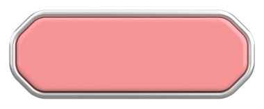 Üç boyutlu düğme. Boş tuş. 3B illüstrasyon.