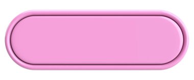 Üç boyutlu düğme. Boş tuş. 3B illüstrasyon.