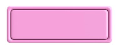 Üç boyutlu düğme. Boş tuş. 3B illüstrasyon.