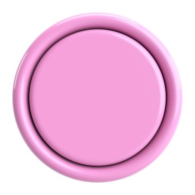 Üç boyutlu düğme. Boş tuş. 3B illüstrasyon.