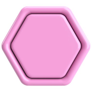 Üç boyutlu düğme. Boş tuş. 3B illüstrasyon.