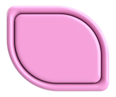 Üç boyutlu düğme. Boş tuş. 3B illüstrasyon.