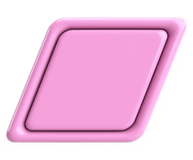 Üç boyutlu düğme. Boş tuş. 3B illüstrasyon.