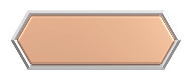 Üç boyutlu düğme. Boş tuş. 3B illüstrasyon.