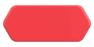 Üç boyutlu düğme. Boş tuş. 3B illüstrasyon.