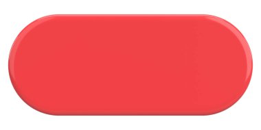 Üç boyutlu düğme. Boş tuş. 3B illüstrasyon.