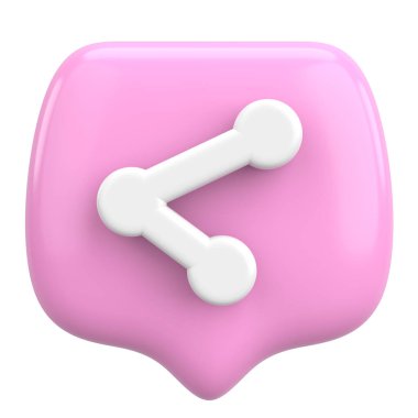 Simgeyi paylaş. Paylaş düğmesi. 3B illüstrasyon.