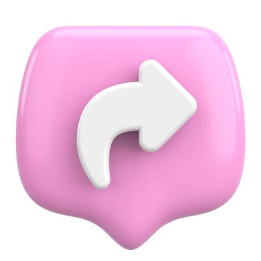 Simgeyi paylaş. Paylaş düğmesi. 3B illüstrasyon.