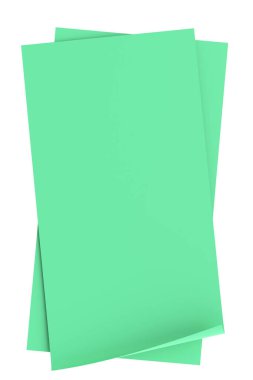 Üç boyutlu not defteri. Yapışkan bir not. 3B illüstrasyon.