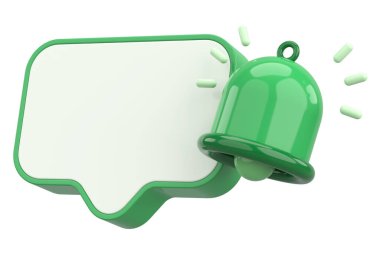 Üç boyutlu uyarı kutusu. 3B illüstrasyon.