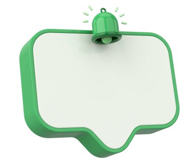 Üç boyutlu uyarı kutusu. 3B illüstrasyon.