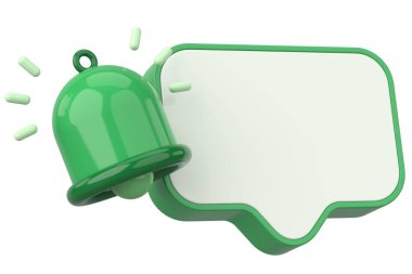 Üç boyutlu uyarı kutusu. 3B illüstrasyon.