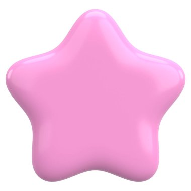 Üç boyutlu yıldız. Yıldız şeklinde. 3B illüstrasyon.