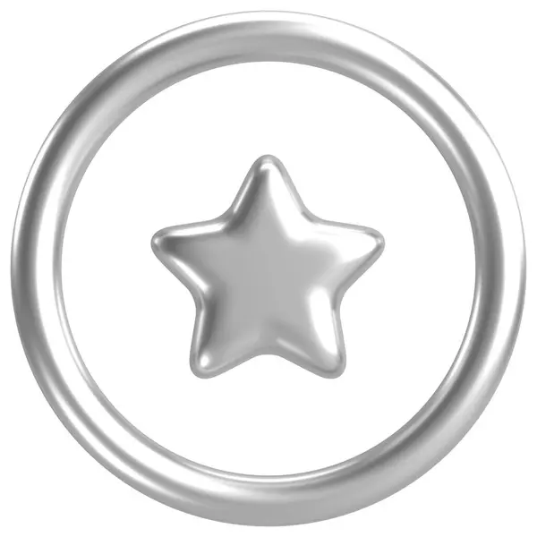 Přezkumné Tlačítko Ikona Hvězdy Ilustrace — Stock fotografie