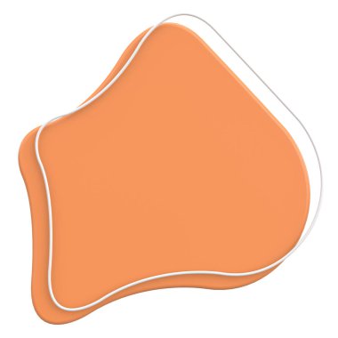 Üç boyutlu Blob. Soyut Metin Kutusu. 3B illüstrasyon.