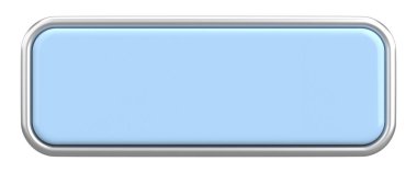 Üç boyutlu düğme. Boş tuş. 3B illüstrasyon.