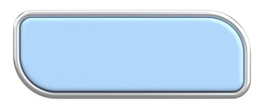 Üç boyutlu düğme. Boş tuş. 3B illüstrasyon.