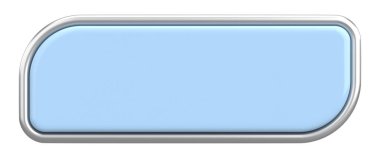 Üç boyutlu düğme. Boş tuş. 3B illüstrasyon.