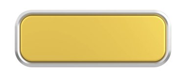 Üç boyutlu düğme. Boş tuş. 3B illüstrasyon.