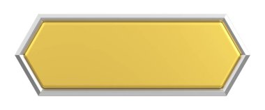 Üç boyutlu düğme. Boş tuş. 3B illüstrasyon.