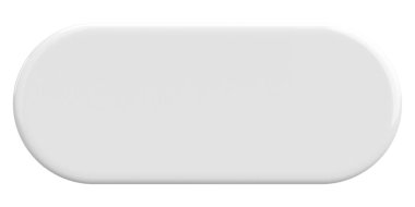 Üç boyutlu düğme. Boş tuş. 3B illüstrasyon.