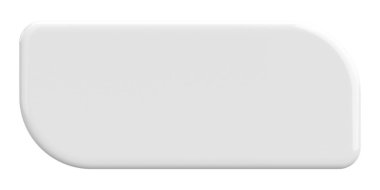 Üç boyutlu düğme. Boş tuş. 3B illüstrasyon.