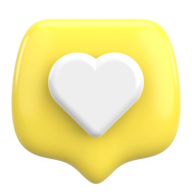 İkon gibi. Düğme gibi. 3B illüstrasyon.