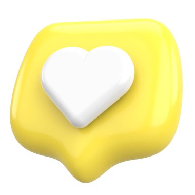 İkon gibi. Düğme gibi. 3B illüstrasyon.