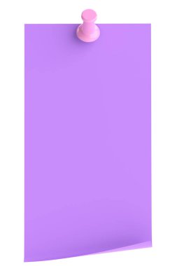 Üç boyutlu not defteri. Yapışkan bir not. 3B illüstrasyon.