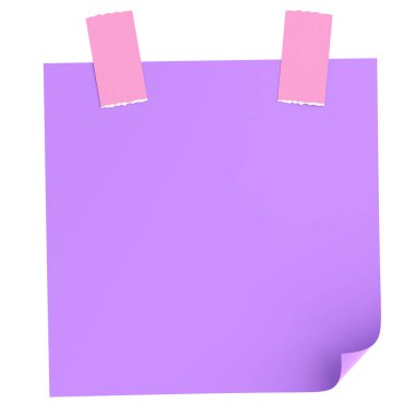 Üç boyutlu not defteri. Yapışkan bir not. 3B illüstrasyon.