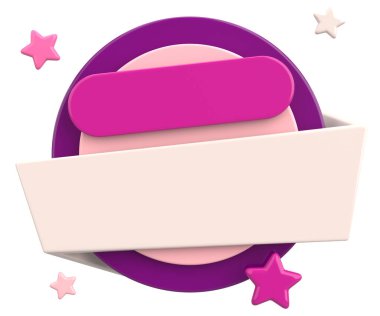 Satış afişi. 3 boyutlu pankart tasarımı. 3B illüstrasyon.