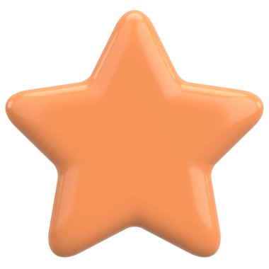 Üç boyutlu yıldız. Yıldız şeklinde. 3B illüstrasyon.