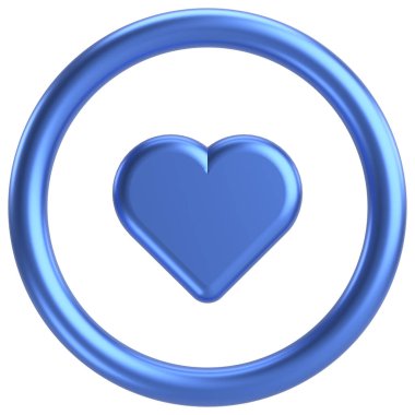 Düğme gibi. İkon gibi. 3B illüstrasyon.