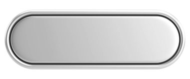 Üç boyutlu düğme. Boş tuş. 3B illüstrasyon.