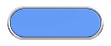 Üç boyutlu düğme. Boş tuş. 3B illüstrasyon.