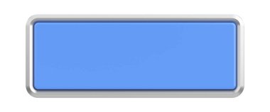 Üç boyutlu düğme. Boş tuş. 3B illüstrasyon.