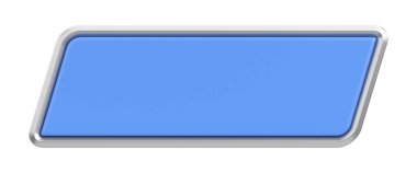Üç boyutlu düğme. Boş tuş. 3B illüstrasyon.