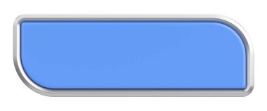 Üç boyutlu düğme. Boş tuş. 3B illüstrasyon.