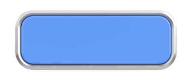 Üç boyutlu düğme. Boş tuş. 3B illüstrasyon.