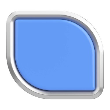 Üç boyutlu düğme. Boş tuş. 3B illüstrasyon.