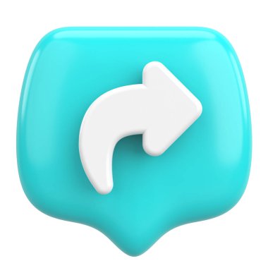 Simgeyi paylaş. Paylaş düğmesi. 3B illüstrasyon.