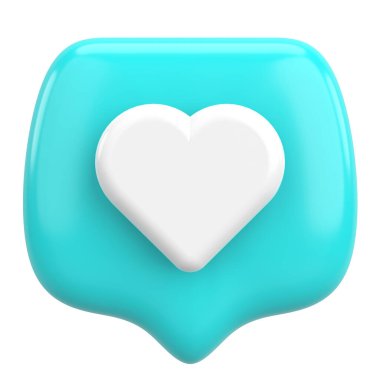 İkon gibi. Düğme gibi. 3B illüstrasyon.