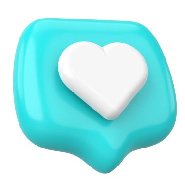 İkon gibi. Düğme gibi. 3B illüstrasyon.