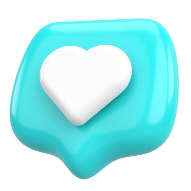 İkon gibi. Düğme gibi. 3B illüstrasyon.