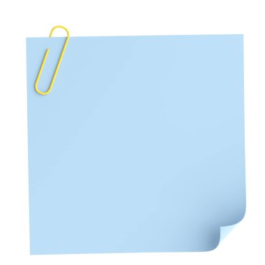 Üç boyutlu not defteri. Yapışkan bir not. 3B illüstrasyon.