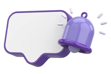 Üç boyutlu uyarı kutusu. 3B illüstrasyon.