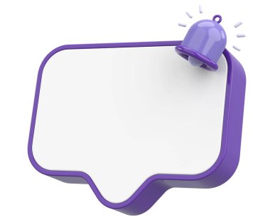 Üç boyutlu uyarı kutusu. 3B illüstrasyon.