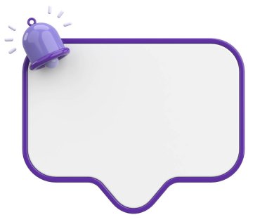 Üç boyutlu uyarı kutusu. 3B illüstrasyon.